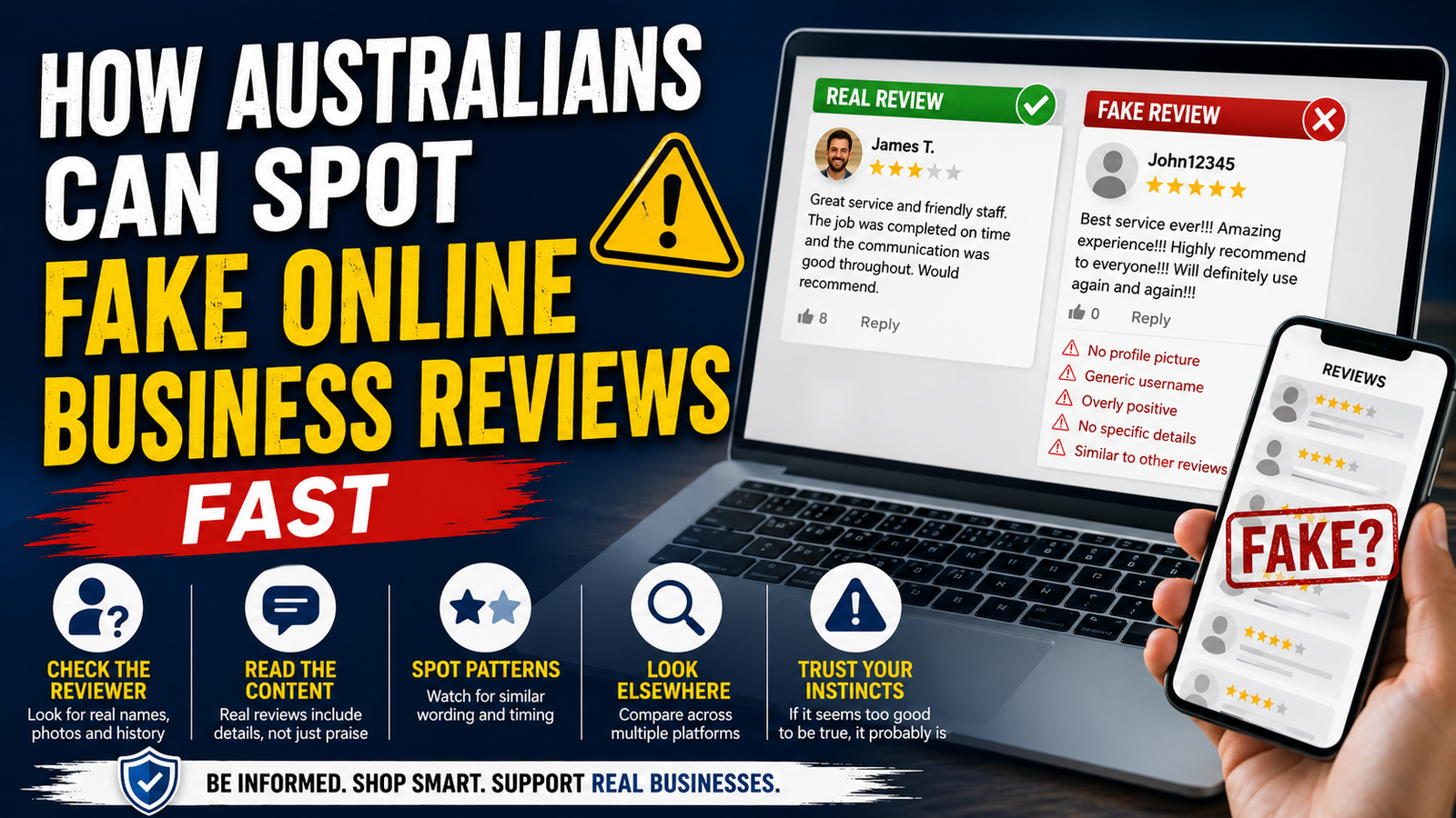 Spotting fake business reviews